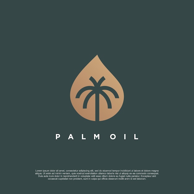 Palm oil logo design vector concept