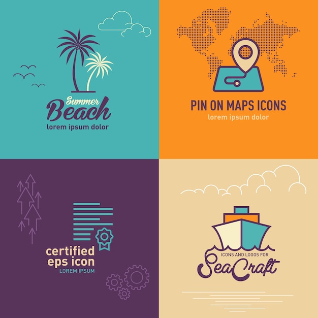 Vector palm tree flat icon