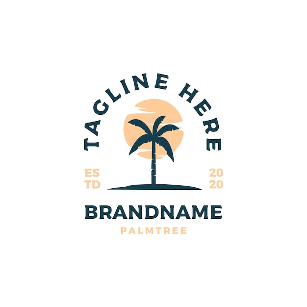 Palm tree logo design vector illustration