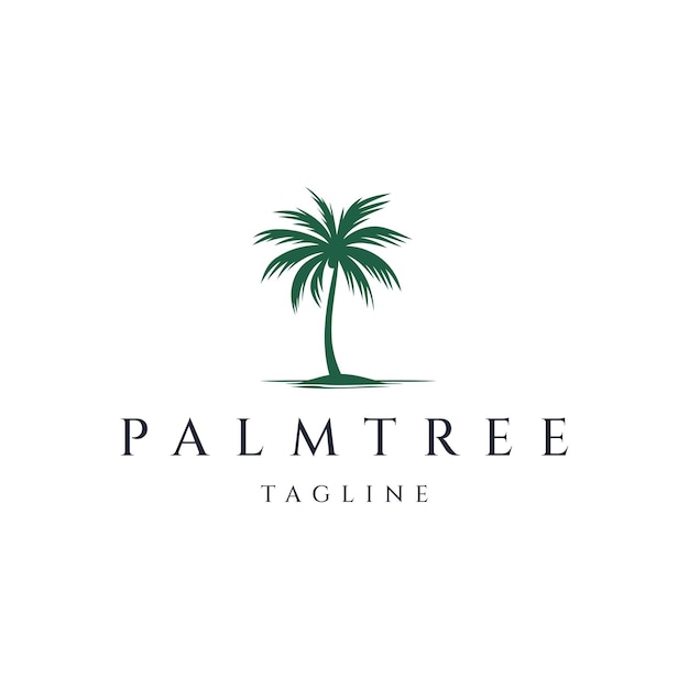 Palm tree logo design vector template