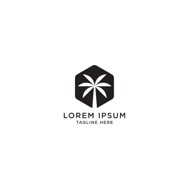 Palm Tree Logo Icon Design Template Vector