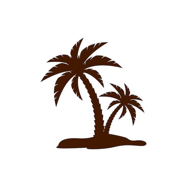 palm tree logo icon design template vector