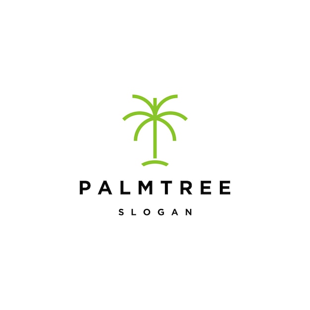 Palm tree logo icon design template