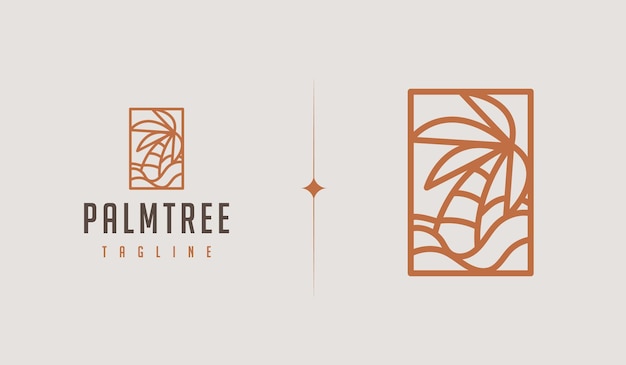 Palm Tree Logo Template Universal creative premium symbol Vector illustration Creative Minimal design template Symbol for Corporate Business Identity