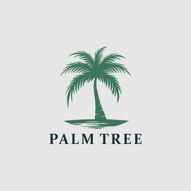 palm tree logo template vector illustration icon element isolated