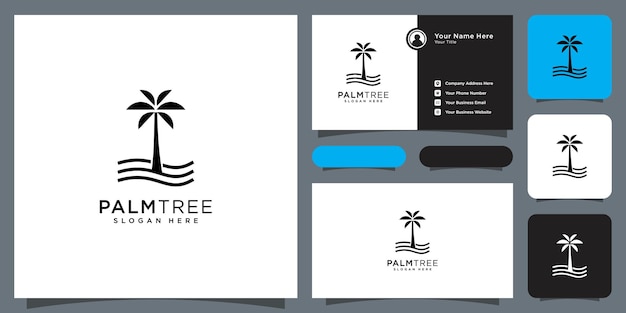 Palm tree logo vector design