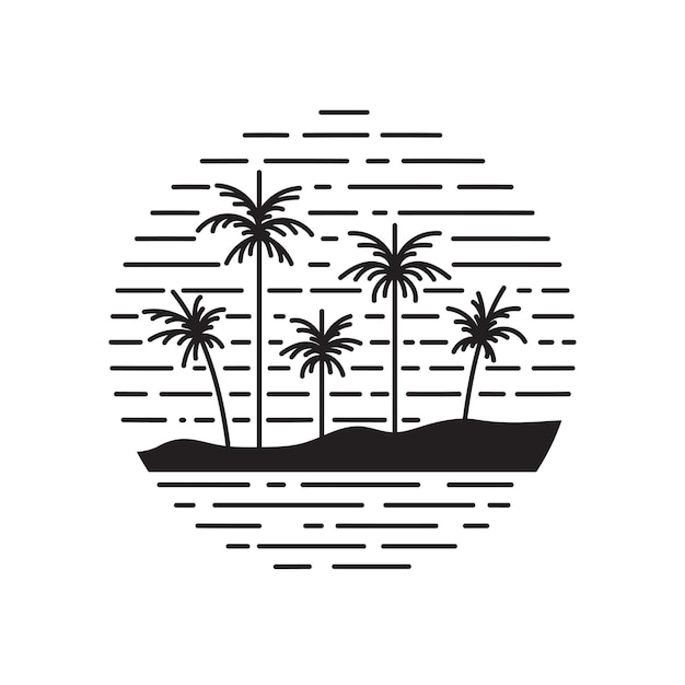 palm tree silhouette logo