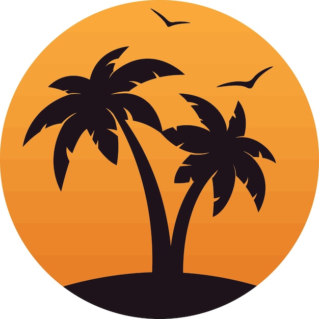 Palm tree silhouette