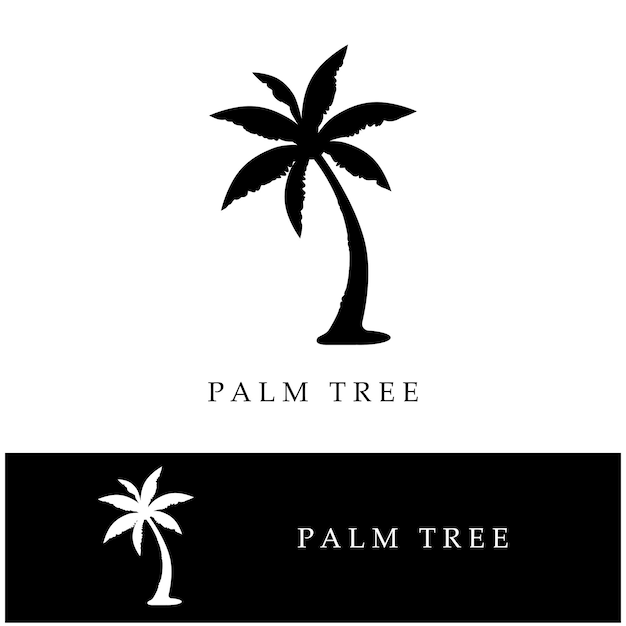 Palm tree summer logo template illustration design