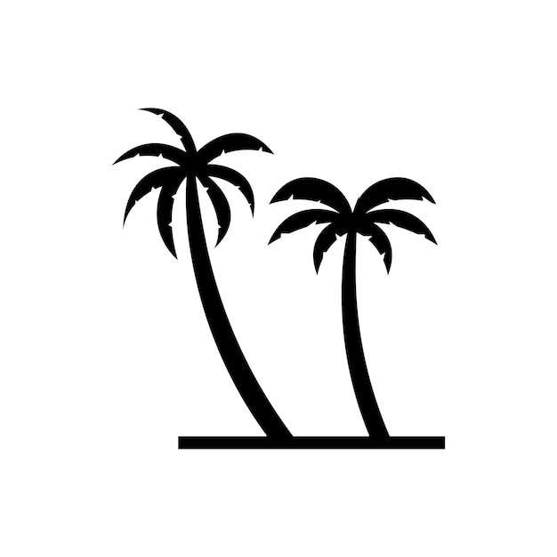 Palm tree summer logo template vector illustration