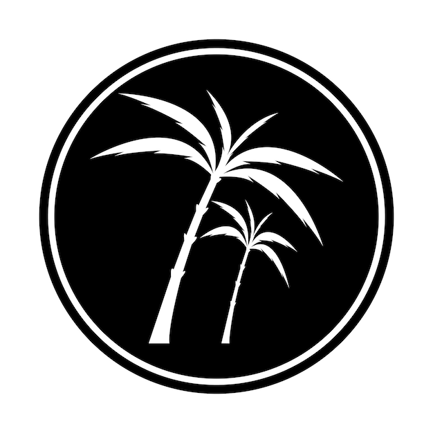 Palm tree summer logo template