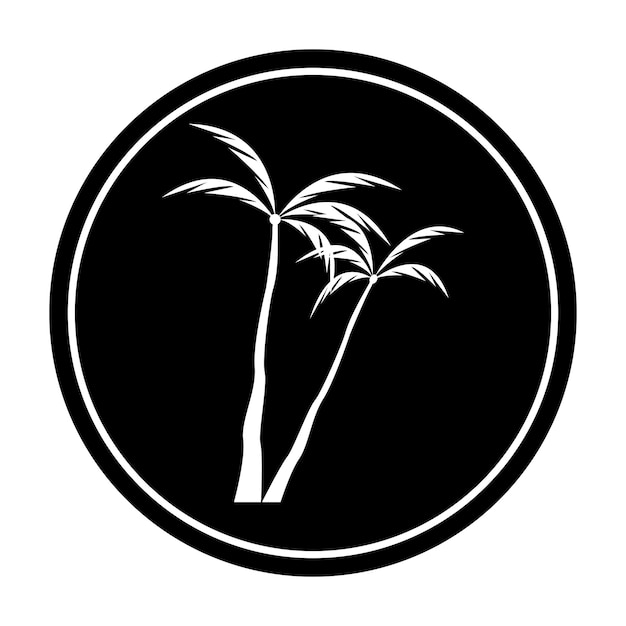 Palm tree summer logo template