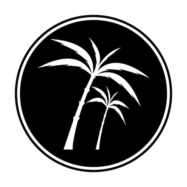 Palm tree summer logo template