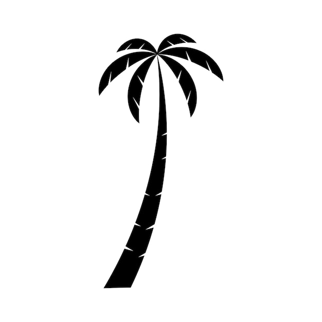 Palm tree summer logo template