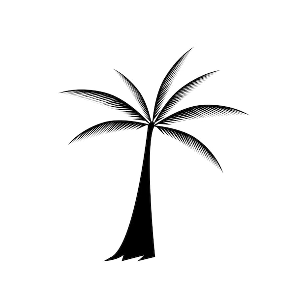 Palm tree summer logo template