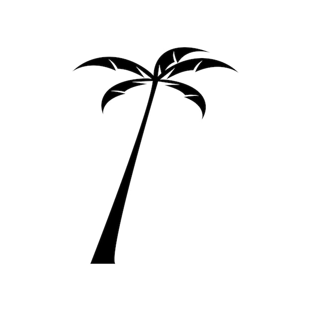 Palm tree summer logo template