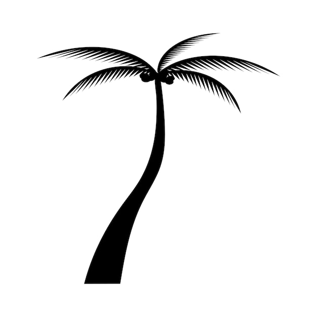 Palm tree summer logo template