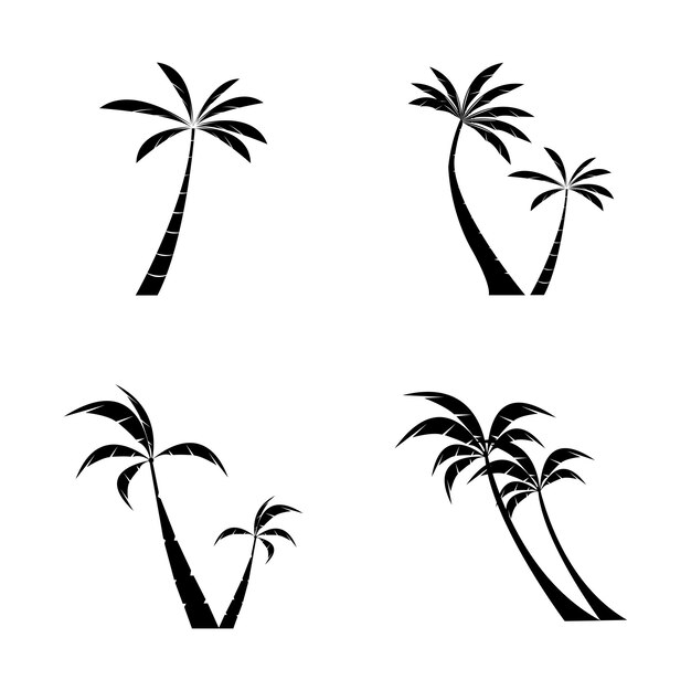 Palm tree summer logo template