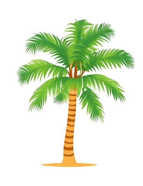 Vector palm tree vector design with white background