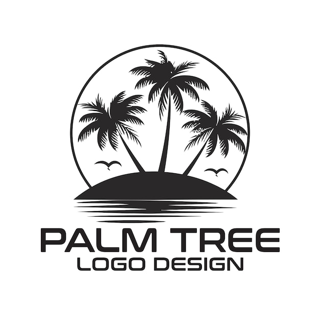 Palm Tree Vector Logo Design