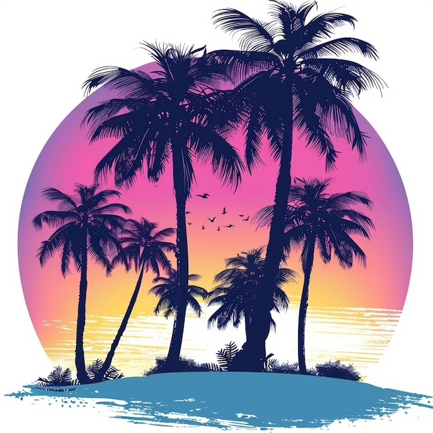 Palm Trees Sunset Tropical