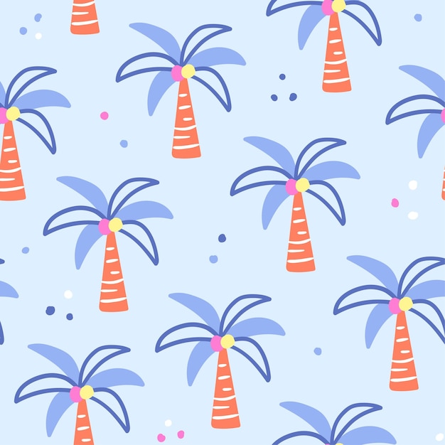 Palms pattern Tropical pattern Hand draw pattern