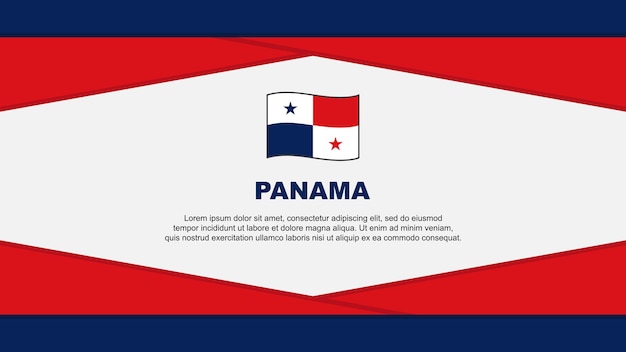 Panama Flag Abstract Background Design Template Panama Independence Day Banner Cartoon Vector Illustration Panama Vector