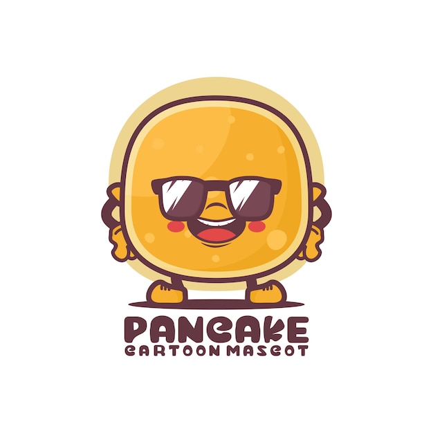 Pancake cartoon mascot food vector illustration