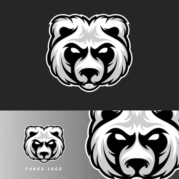 Panda Bear esport gaming mascot emblem