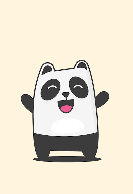 Panda Flat style design vector