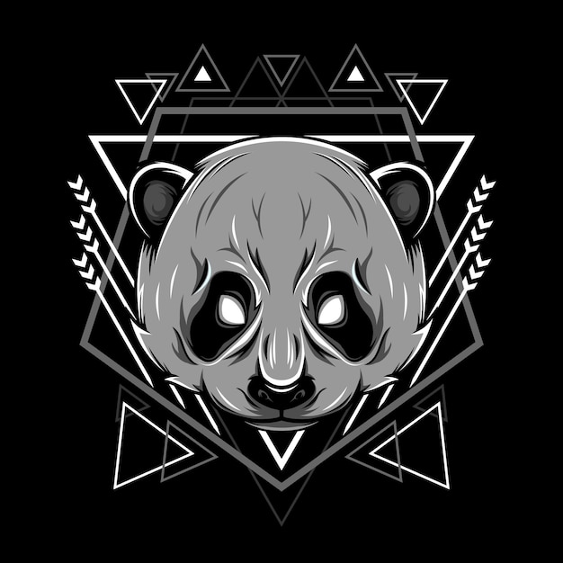 Panda head geometry illustration