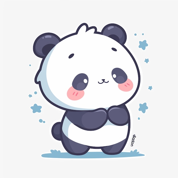 A panda judge cartoon style