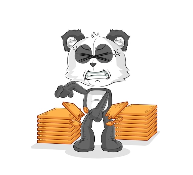 Panda karate mascot cartoon vector