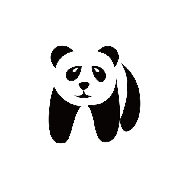 panda logo template. wild animal icon, sign and symbol