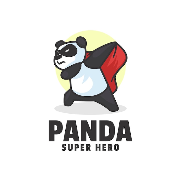 Panda Mascot Cartoon Style logo template