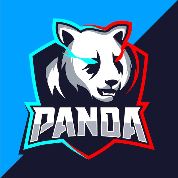 Panda mascot esport logo design