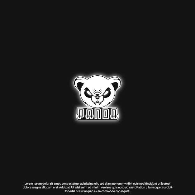 Panda mascot logo design good use for symbol character emblem brand and more