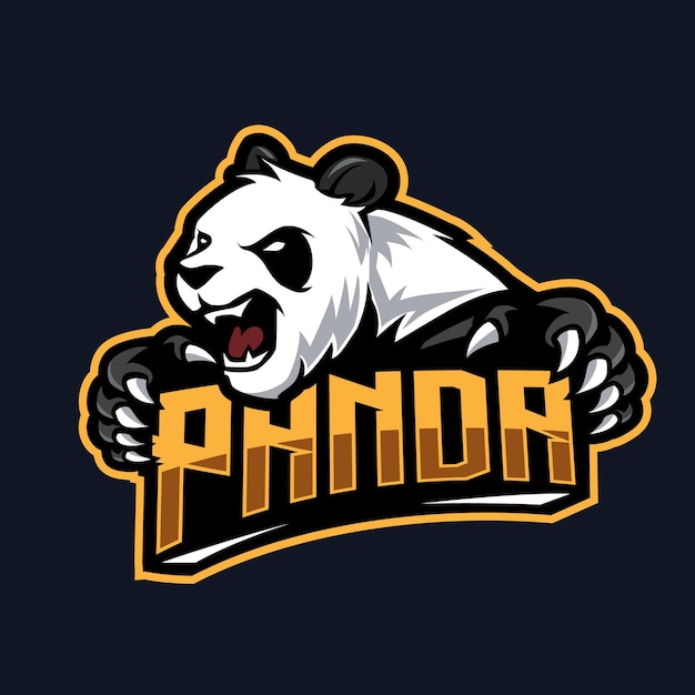 Panda mascot logo gaming for team illustration