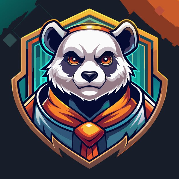 panda masscot logo esport illustration vector illustration flat 2