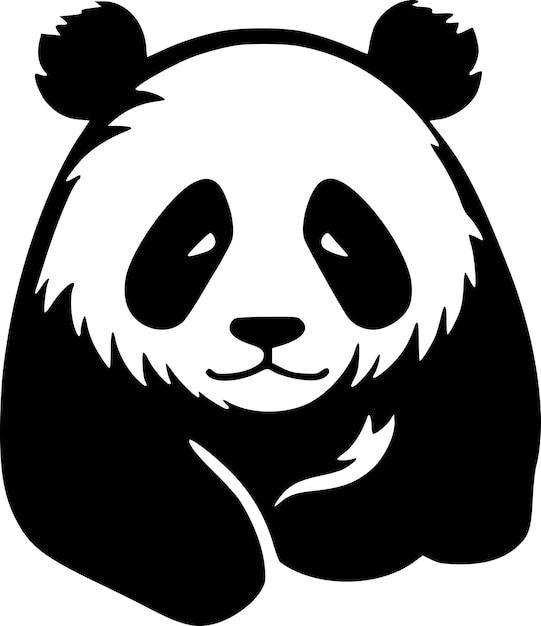 Panda Minimalist and Flat Logo Vector illustration