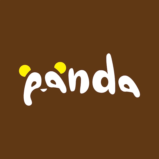 Panda Modern Logo Vector Illustration Design