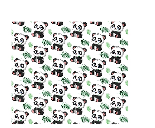 panda pattern drawing