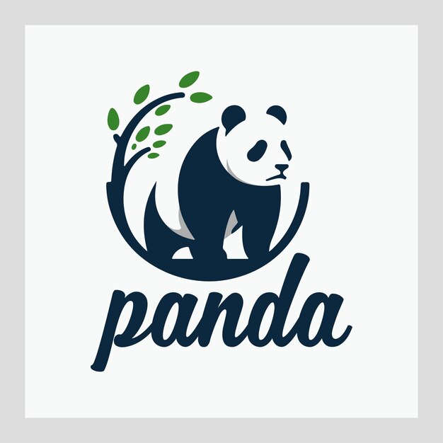 Vector panda with a illustration