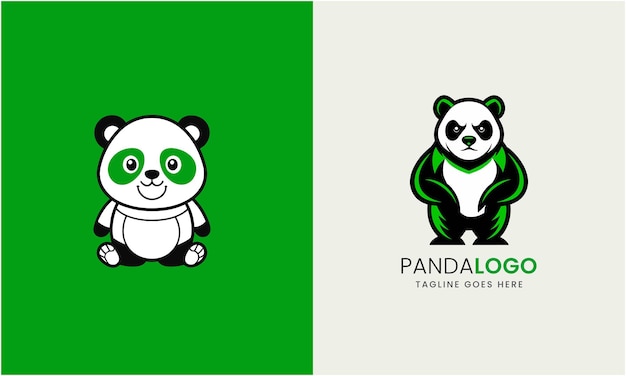 pandacoloringpagelogoiocnvectordesignminimalistsampletemple