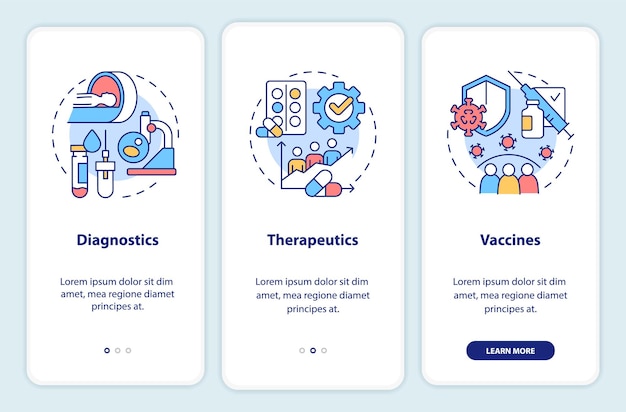 Pandemic preparedness clinical research onboarding mobile app screen