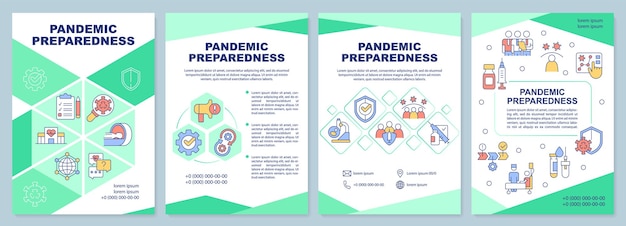 Pandemic preparedness green brochure template