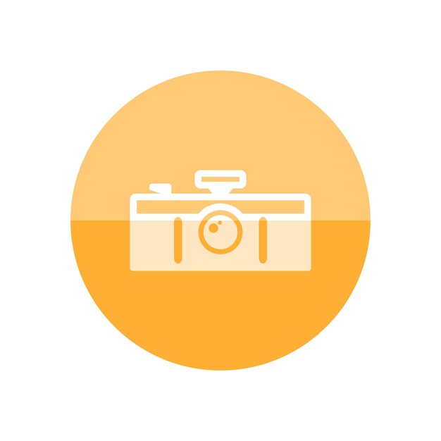 Panorama camera icon in flat color circle style Landscape nature architecture photography lens