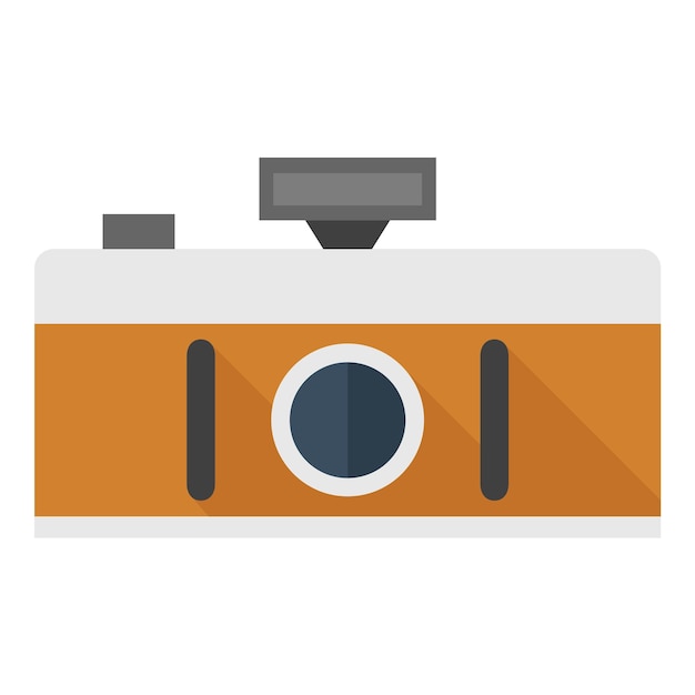 Panorama camera icon in flat color style