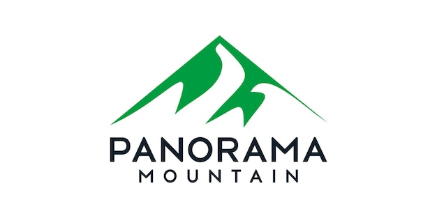 Panorama mountain logo peak inspiration