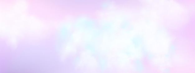 Panoramic abstract pink blue sky background